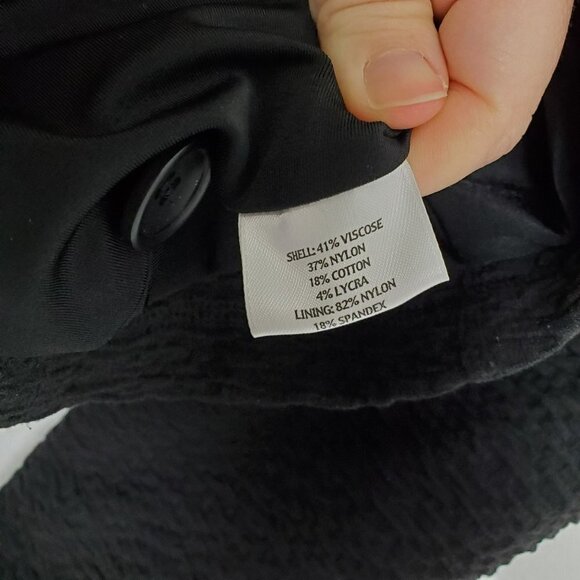 Eileen Fisher Womens 3 Button Blazer Size S Textured Black Notch Lapel Career - Picture 4 of 6